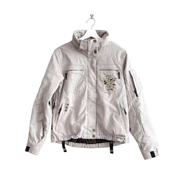 O'Neill Womens Freedom Series High-Neck Snowboarding Winter Jacket Tan Small - Picture 1 of 7